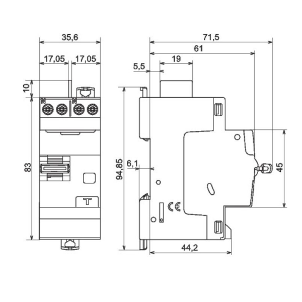 LEGRAND - Interrupteur différentiel - DX3 - 2P - 40A - 30mA - Type A - Départ Haut à Vis - Réf : 411617