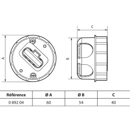 Legrand Batibox - Boîte à sceller - Couvercle DCL pour applique borne AUTO - Réf : 089204
