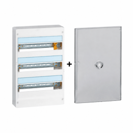 Legrand - DRIVIA - Coffret 3 rangées - 18 modules + Porte - Ref. : 401223+401243