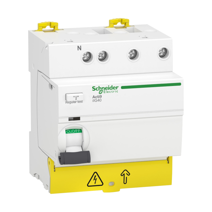 Schneider - Acti9 ilG40 - interrupteur différentiel tête de groupe - 3P+N - 25A - 30 mA - Type AC - Réf : A9R67725