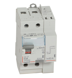 LEGRAND - Interrupteur différentiel - DX3 - 2P - 63A - 30mA - Type A - Départ Haut Auto - Réf : 411639