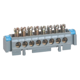 Legrand - Bornier de répartition nu sur support L. 47mm - 4 connexions 1,5mm² à 16mm² - 004820