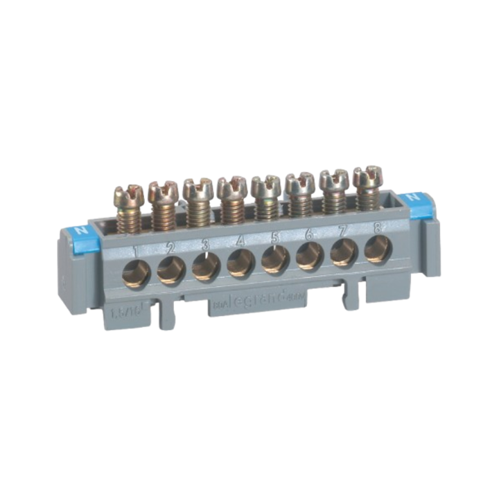 Legrand - Bornier de répartition nu sur support L. 47mm - 4 connexions 1,5mm² à 16mm² - 004820