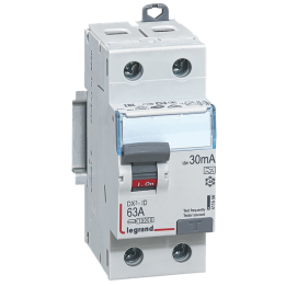 LEGRAND - Interrupteur différentiel - DX3 - 2P - 63A - 30mA - Type A - Départ Bas à Vis - Réf : 411556