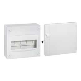 Legrand - Coffret cache-bornes 8/9 Modules + Porte opaque - Ref. : 001308+001328