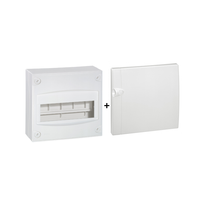 Legrand - Coffret cache-bornes 8/9 Modules + Porte opaque - Ref. : 001308+001328