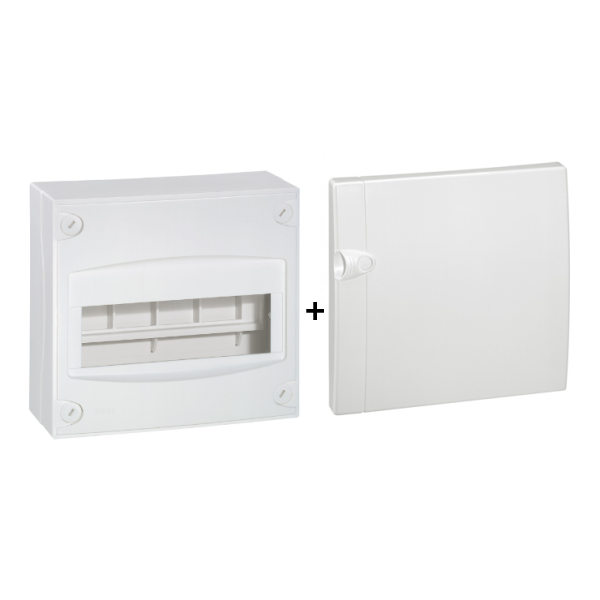 Legrand - Coffret cache-bornes 8/9 Modules + Porte opaque - Ref. : 001308+001328