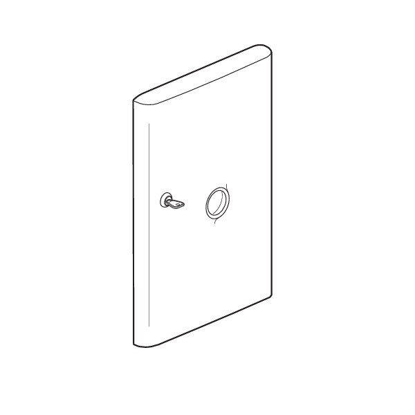 Legrand - Drivia - Porte Blanche + Serrure - 18 Modules - 4 Rangées - Ref. : 401234+401391