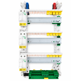 Schneider - Resi9 - coffret 13M à VIS - 3R + différentiel type A et 2 AC + peignes H. et V
