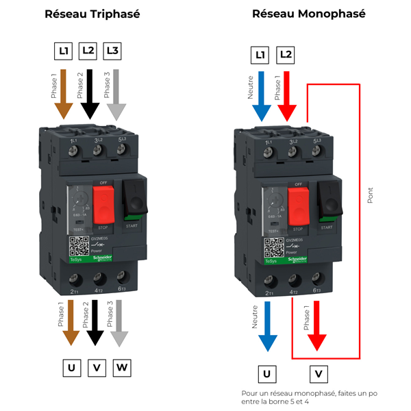 Schneider - Disjoncteur moteur 13A-18A - Réf : GV2ME20