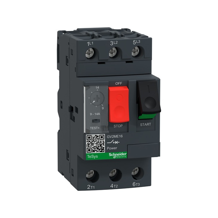 Schneider - Disjoncteur moteur 9A-14A - Réf : GV2ME16