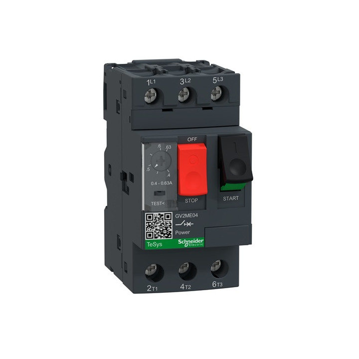 Schneider - Disjoncteur moteur 0,40A-0,63A - GV2ME04