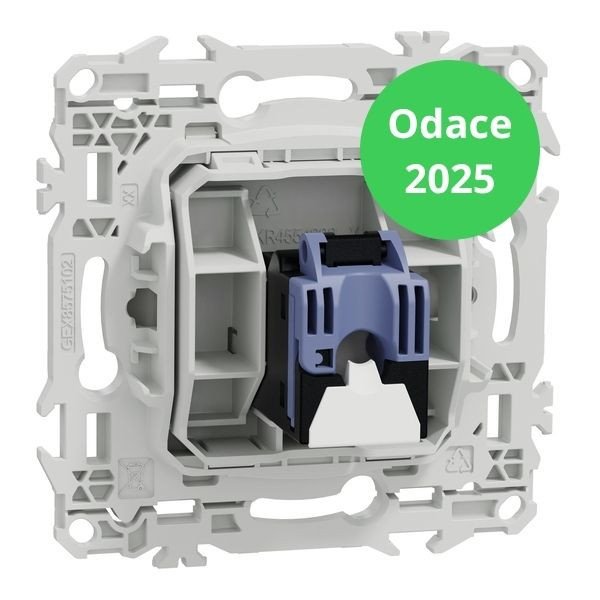 Schneider - Odace 2025 - LOT de 10 Prises RJ45 - Cat6 UTP grade 1 à 2 - Blanc craie - Réf : S920475 x 10