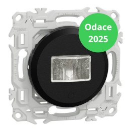 Schneider - Odace 2025 - Détecteur de présence et mouvement - 3 fils avec neutre - Noir onyx - Réf : S940526