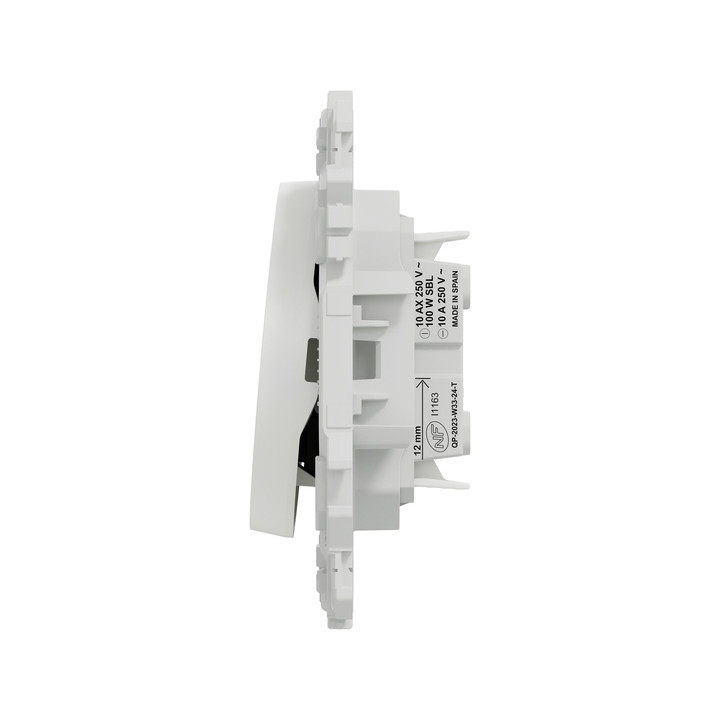 Schneider - Odace 2025 - LOT de 10 Interrupteurs ou poussoirs VMC 2 vitesses - 10AX - Blanc craie - Réf : S920233 x 10