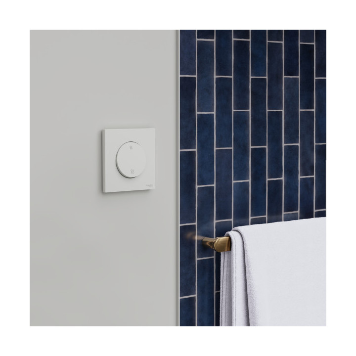 Schneider - Odace 2025 - LOT de 10 Interrupteurs ou poussoirs VMC 2 vitesses - 10AX - Blanc craie - Réf : S920233 x 10