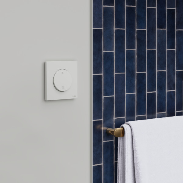 Schneider - Odace 2025 - LOT de 10 Interrupteurs ou poussoirs VMC 2 vitesses - 10AX - Blanc craie - Réf : S920233 x 10