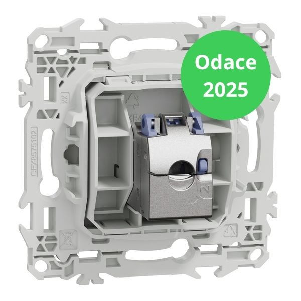 Schneider - Odace 2025 - LOT de 10 Prises RJ45 - Cat6 STP grade 2TV min à grade 3TV - Blanc craie - Réf : S920476 x 10