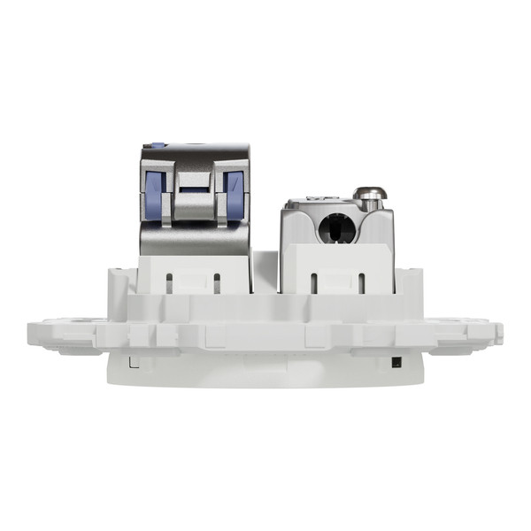 Schneider - Odace 2025 - LOT de 10 Prises mixte RJ45 Cat.6 STP + TV - Blanc craie - Réf : S920141 x 10