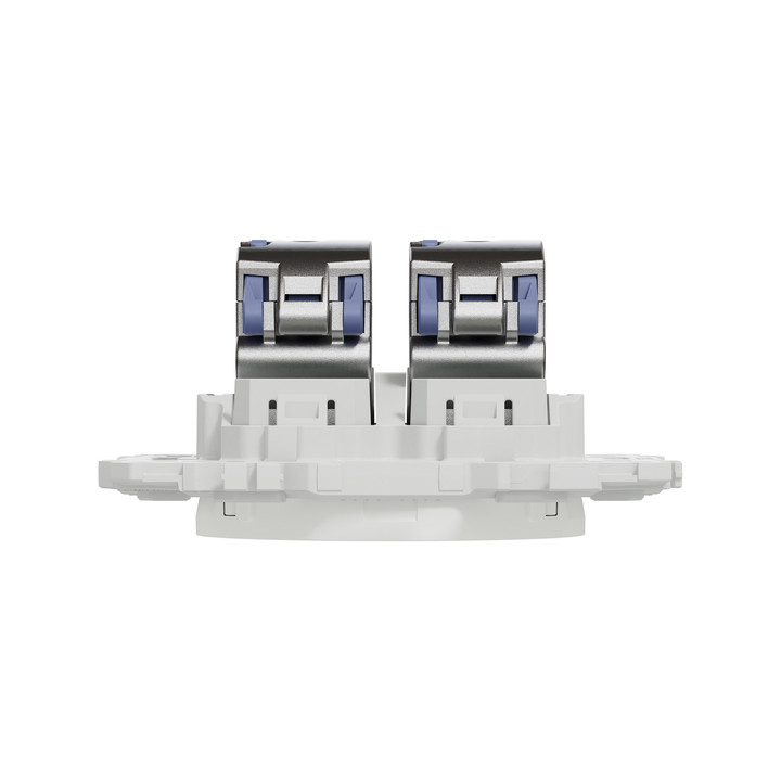 Schneider - Odace 2025 - LOT de 10 Prises double RJ45 - Cat6 STP grade 2TV min à grade 3TV - Blanc craie - Réf : S920486 x 10