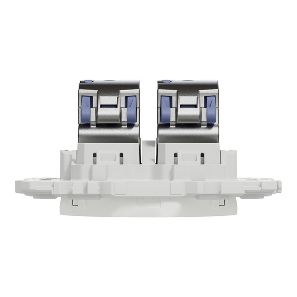 Schneider - Odace 2025 - LOT de 10 Prises double RJ45 - Cat6 STP grade 2TV min à grade 3TV - Blanc craie - Réf : S920486 x 10