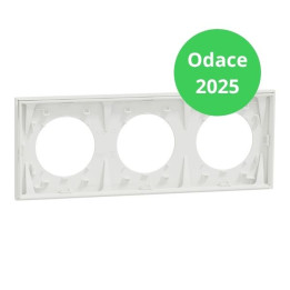 Schneider - Odace 2025 - LOT de 5 Plaques de finition 3 postes - Blanc craie - Réf : S920706 x 5