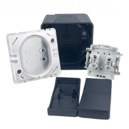 Schneider - Mureva Styl - Double va et vient - Saillie - IP55/IK08 - Connexion auto - Gris - Ref : MUR35022