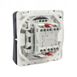 Schneider - Mureva Styl - Double va et vient - Composable - IP55/IK08 - Connexion auto - Gris - Ref : MUR35019