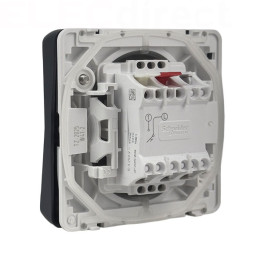 Schneider - Mureva Styl - Bouton poussoir - Composable - IP55/IK08 - Connexion auto - Gris - Ref : MUR35027