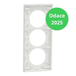 Schneider - Odace 2025 - LOT de 5 Plaques de finition 3 postes entraxe spécifique 57mm - Blanc craie - Réf : S920716 x 5