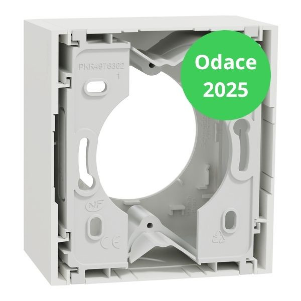 Schneider - Odace 2025 - LOT de 4 Boîtes pour montage en saillie - 1 poste - Blanc craie - Réf : S920762 x 4