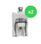 Schneider - Odace 2025 - LOT de 2 Sachets de 20 griffes courtes - Boîtes 30/40 mm - Réf : S989690 x 2