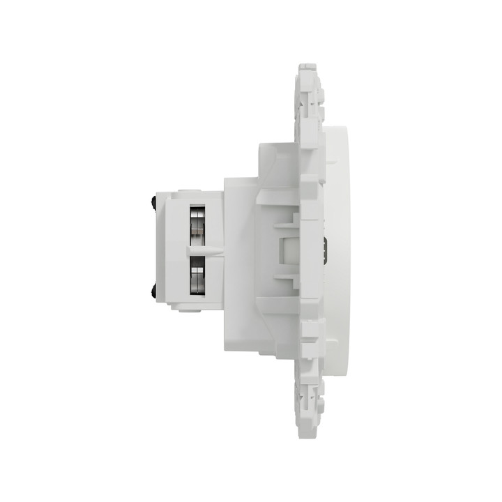 Schneider - Odace 2025 - LOT de 10 Prises rénovation 2P+T à puits - 4 bornes auto par pôle - Blanc craie - Réf : S920049 x 10