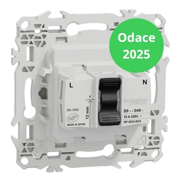 Schneider - Odace 2025 - LOT de 10 Prises rénovation 2P+T à puits - 4 bornes auto par pôle - Blanc craie - Réf : S920049 x 10