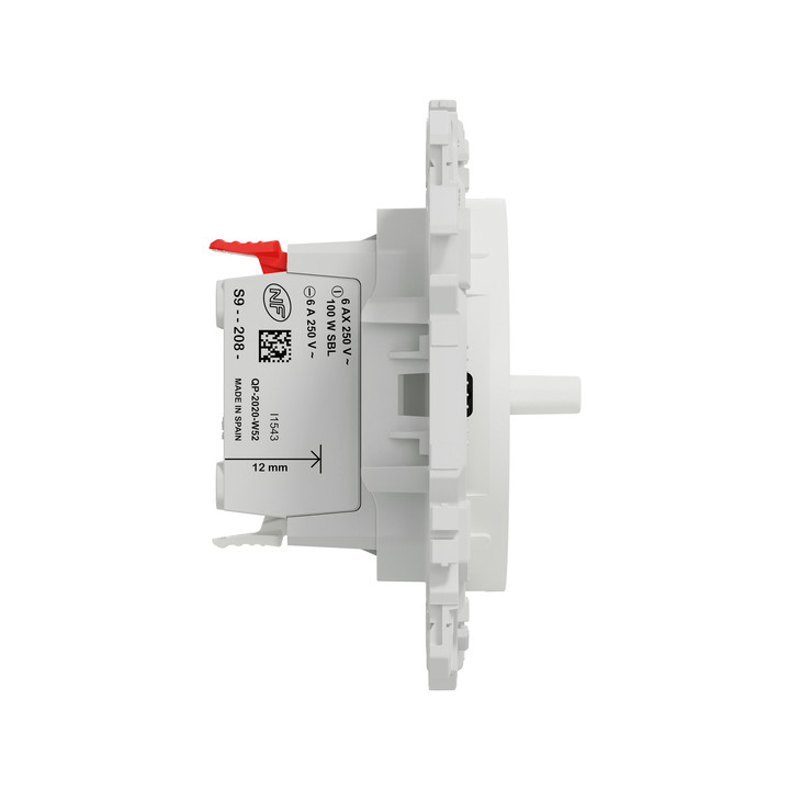 Schneider - Odace 2025 - LOT de 10 Interrupteurs ou poussoir 3 positions à levier - Blanc craie - Réf : S920208 x 10