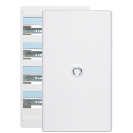 Legrand - Drivia - Coffret 4 rangées - 18 modules + Porte- Ref. : 401224+401234