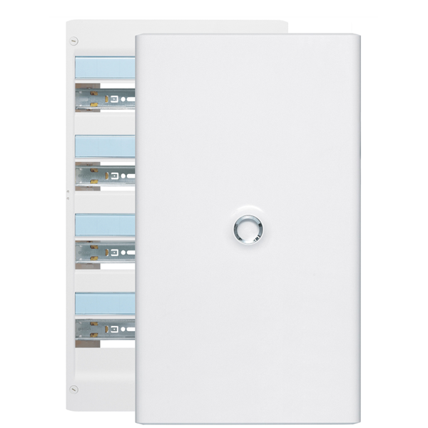 Legrand - Drivia - Coffret 4 rangées - 18 modules + Porte- Ref. : 401224+401234