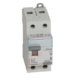 LEGRAND - Interrupteur différentiel - DX3 - 2P - 40A - 30mA - Type AC - Départ Bas à Vis - Réf : 411505