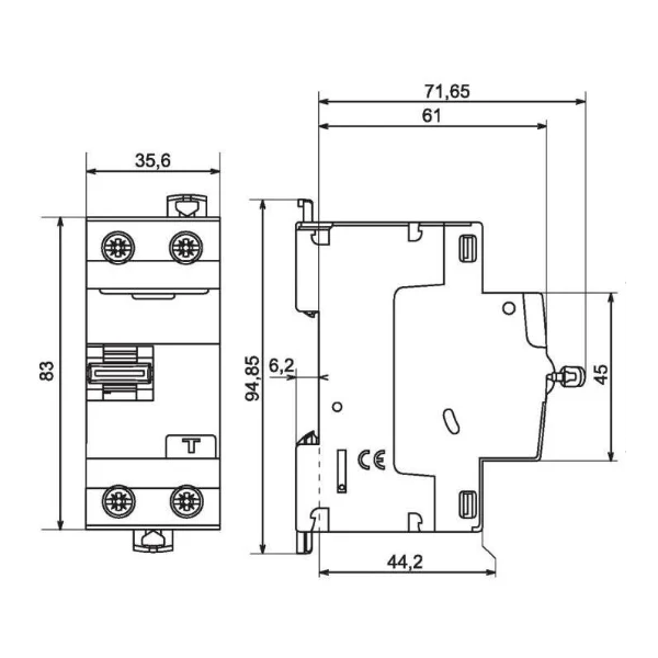 LEGRAND - Interrupteur différentiel - DX3 - 2P - 16A - 10mA - Type AC - Départ Bas à Vis - Réf : 411500