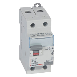 LEGRAND - Interrupteur différentiel - DX3 - 2P - 80A - 10mA - Type AC - Départ Bas à Vis - Réf : 411507