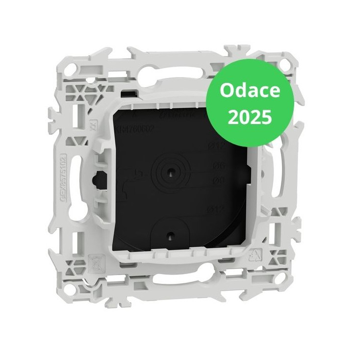 Schneider - Odace 2025 - LOT de 10 Obturateurs - Pré-perçage pour sortie de câble - Noir onyx - Réf : S940666 x 10