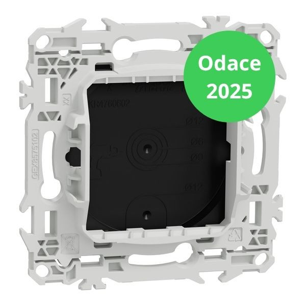 Schneider - Odace 2025 - LOT de 10 Obturateurs - Pré-perçage pour sortie de câble - Noir onyx - Réf : S940666 x 10