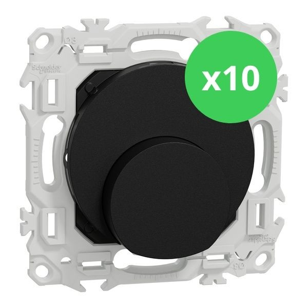 Schneider - Odace 2025 - LOT de 10 Sorties de câble - Serre câble 6 à 12 mm² - Noir onyx - Réf : S940662 x 10