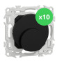 Schneider - Odace 2025 - LOT de 10 Sorties de câble - Serre câble 6 à 12 mm² - Noir onyx - Réf : S940662 x 10