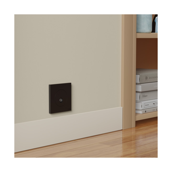 Schneider - Odace 2025 - LOT de 10 Prises TV simple mâle - Sortie coaxiale - Noir onyx - Réf : S940445 x 10