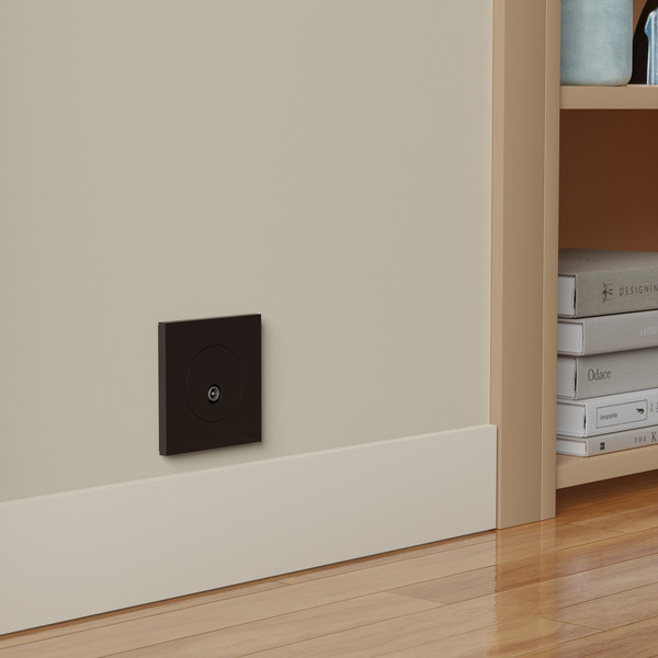 Schneider - Odace 2025 - LOT de 10 Prises TV simple mâle - Sortie coaxiale - Noir onyx - Réf : S940445 x 10