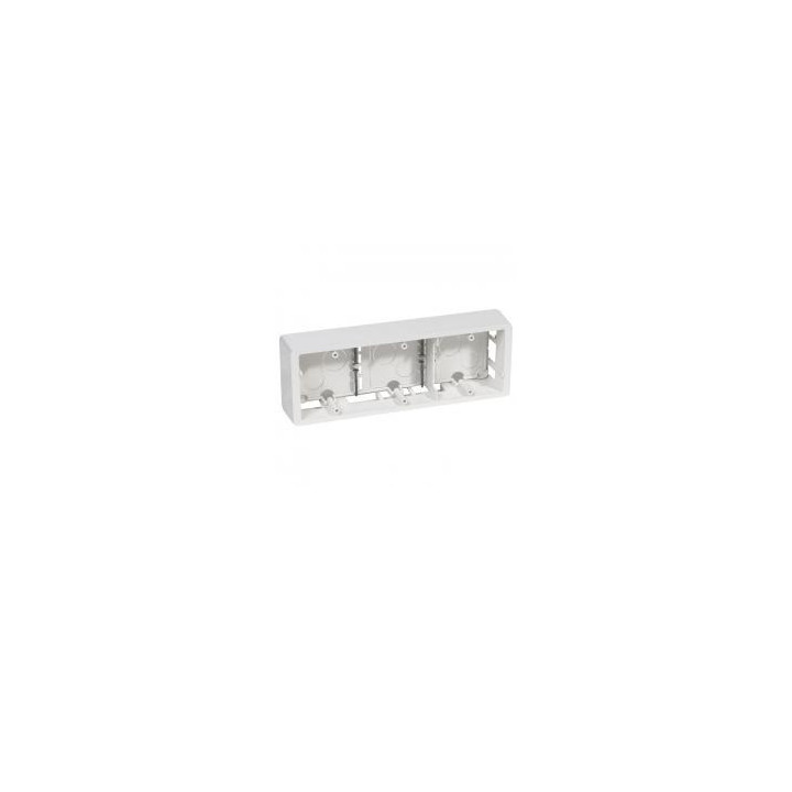 Legrand - Cadre saillie Céliane 3 postes horizontal ou vertical blanc - 080243