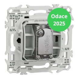Schneider - Odace 2025 - LOT de 10 Prises TV simple mâle - Sortie coaxiale - Noir onyx - Réf : S940445 x 10