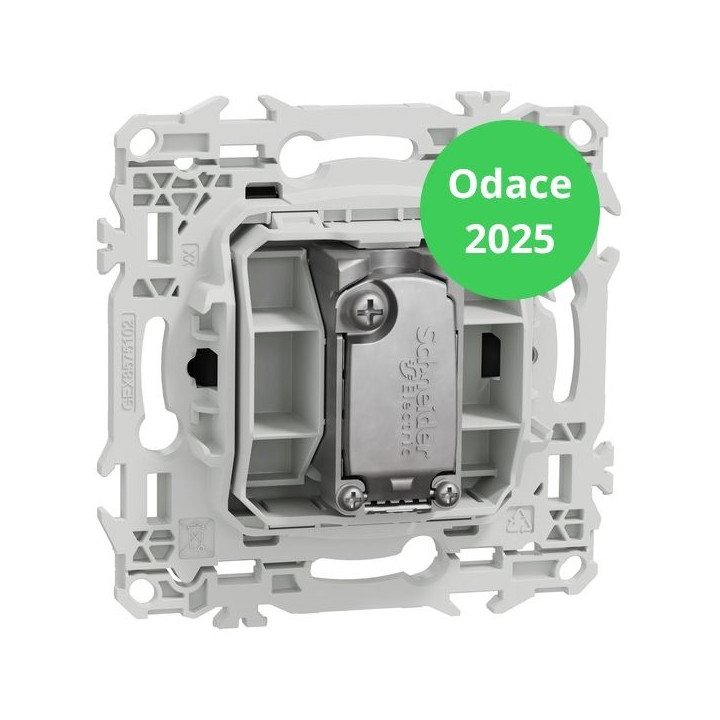 Schneider - Odace 2025 - LOT de 10 Prises TV simple mâle - Sortie coaxiale - Noir onyx - Réf : S940445 x 10