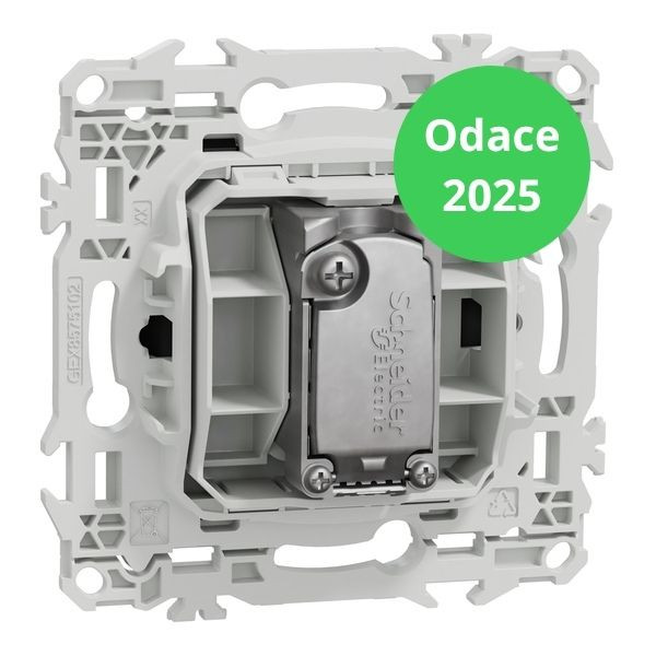 Schneider - Odace 2025 - LOT de 10 Prises TV simple mâle - Sortie coaxiale - Noir onyx - Réf : S940445 x 10